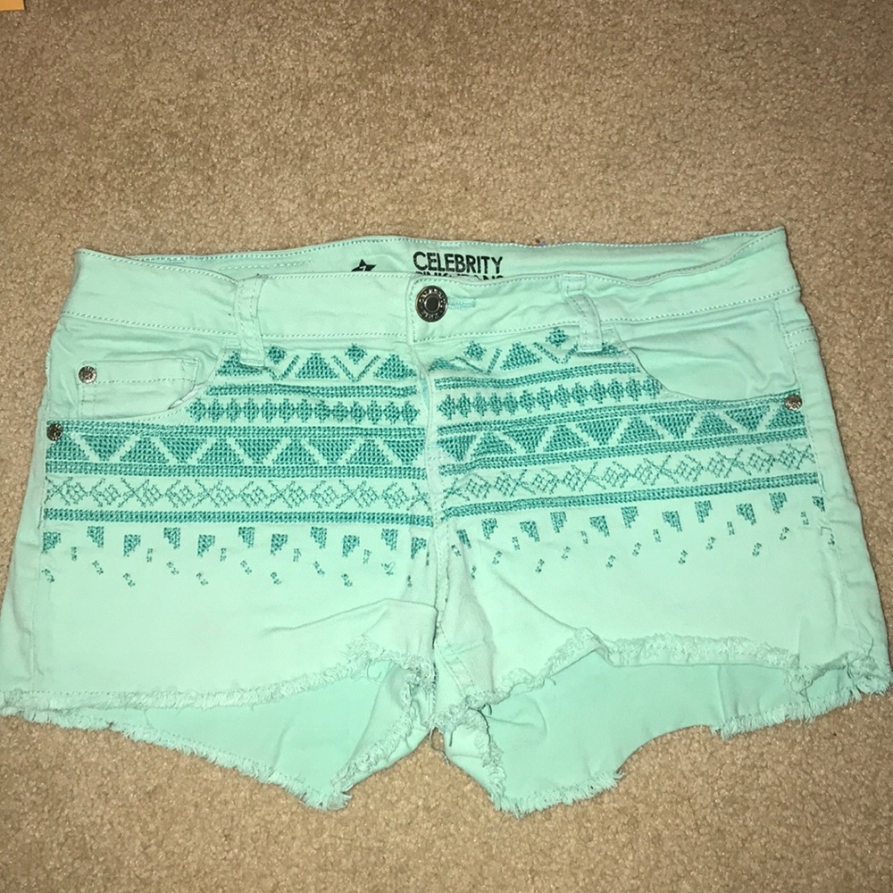 Mint green shorts